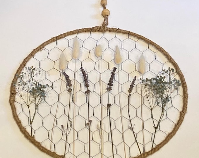 Loop 40 cm with dried flowers