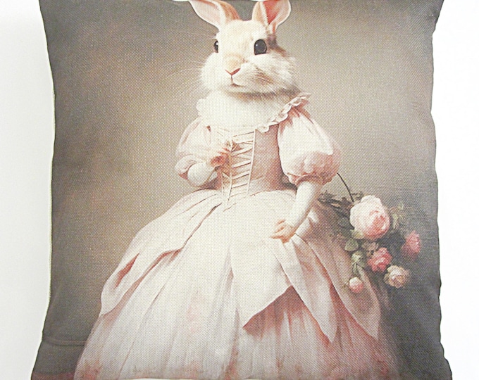 Rabbit cushion cover 45 x 45 cm