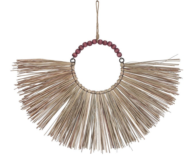 Wall hanger raffia boho style 50 cm