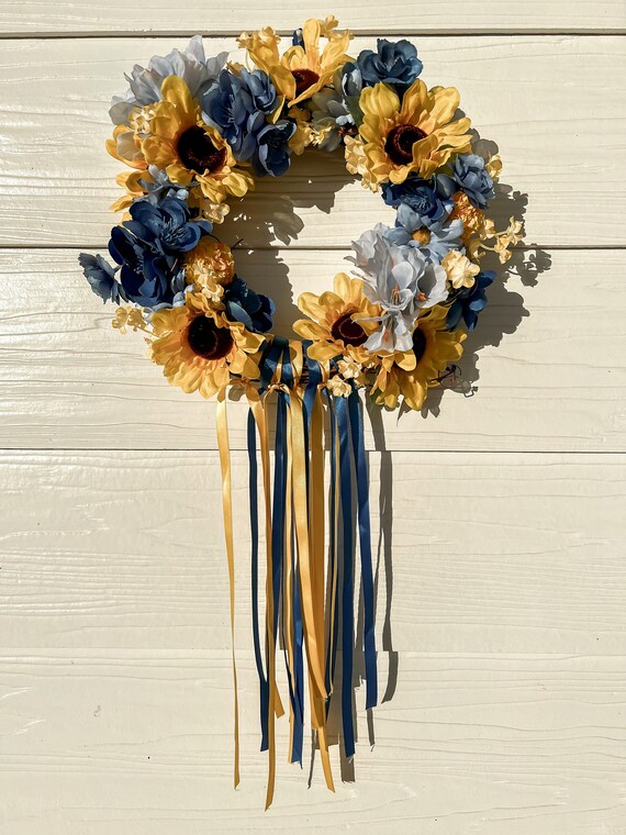 Ukrainian Wreath I Stand With Ukraine Wreath Handmade Etsy