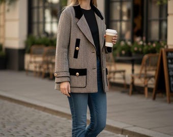 Veste Tweed équitation Femme Caldene – Taille 38 – Montre/chasse – Made UK