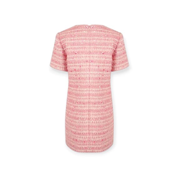 Handmade Pink Sequin Tweed Mini Dress: Boucl A-line Party Dress - Etsy