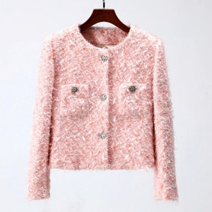Chanel style jacket plus size best sale