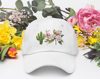 Sombrero floral estilo papá