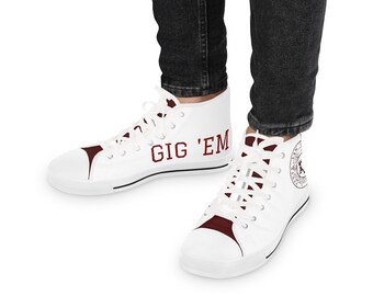 Texas A&M University Men's High Top Sneakers