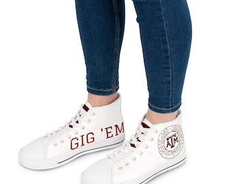 Texas A&M University Women's High Top Sneakers