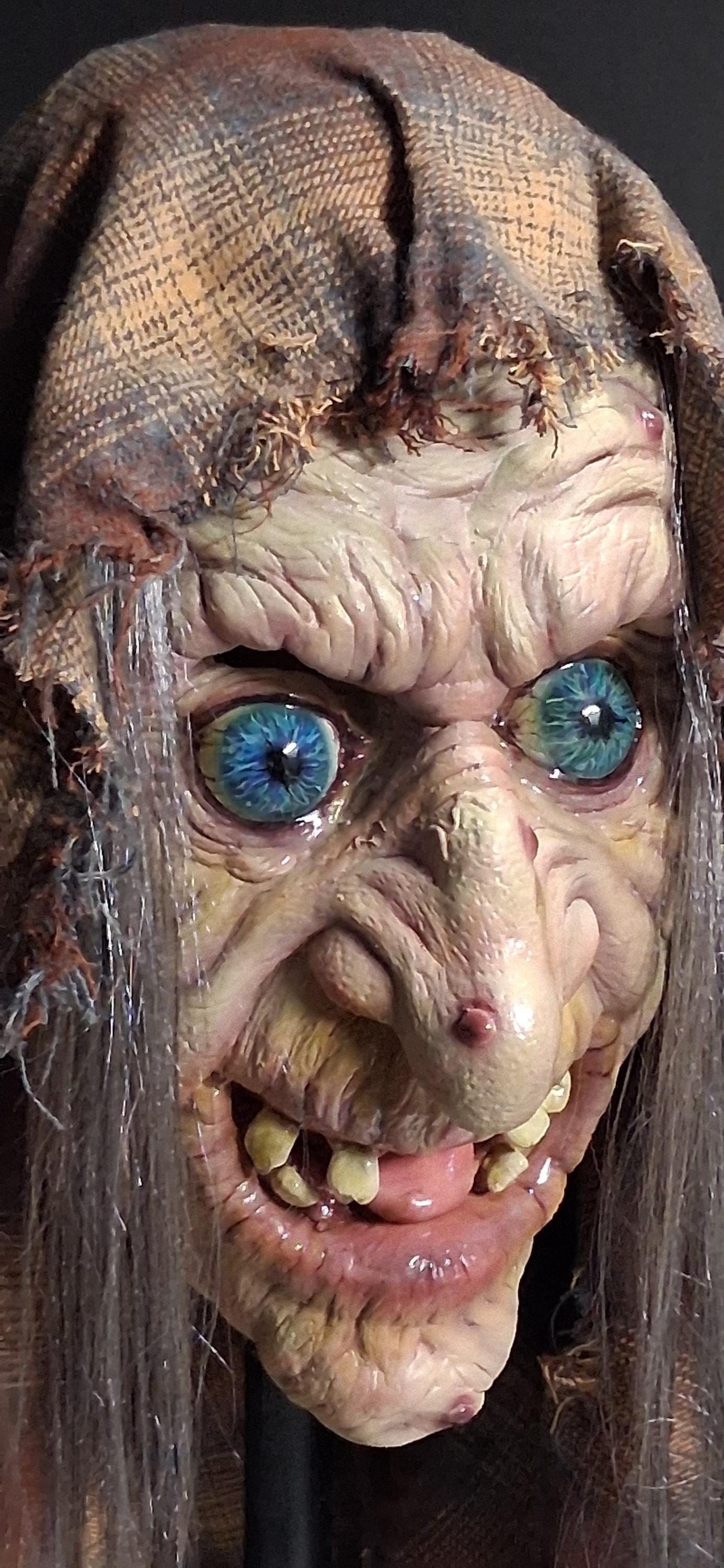 Bristol Novelty Unisex Adult Halloween Witch Latex Mask With Hair And Hat - View #4
