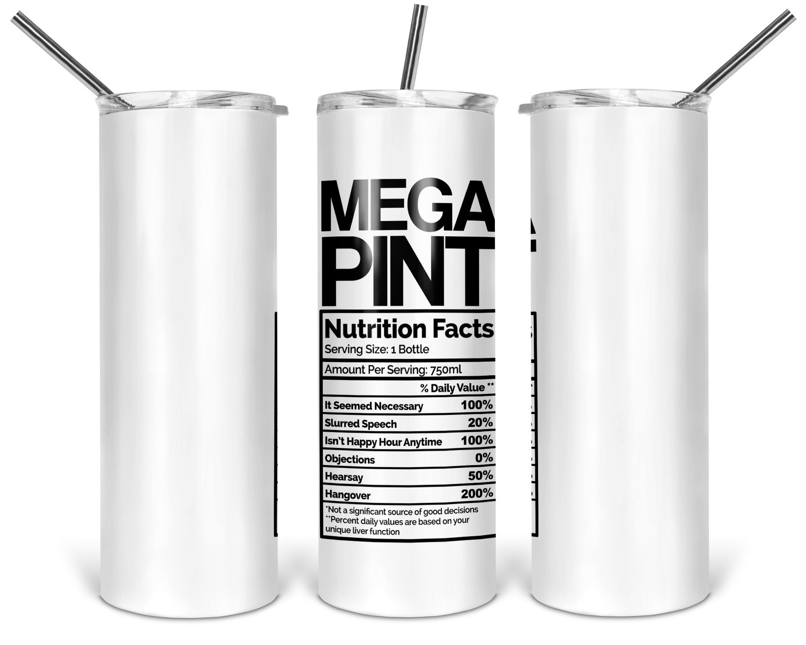 Mega Pint Nutrition Facts Mega Pint Tumbler Johnny Depp Etsy Canada