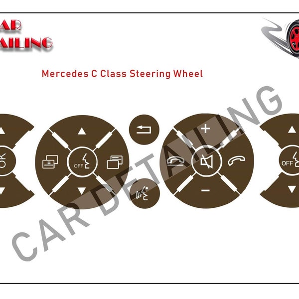Mercedes Benz Steering Wheel Decal - Etsy