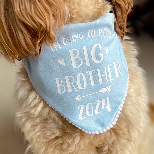 Big Brother Pregnancy Announcement Dog Bandana Accessory