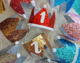 Corona de cumpleaños para perro, sombrero brillante para fiesta de mascotas, accesorio para el primer cumpleaños de un gato, edad personalizada