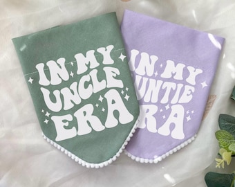 Bandana para perro con mensaje de "Tío Bebé", accesorio para perro de la era de "Tío Tía"