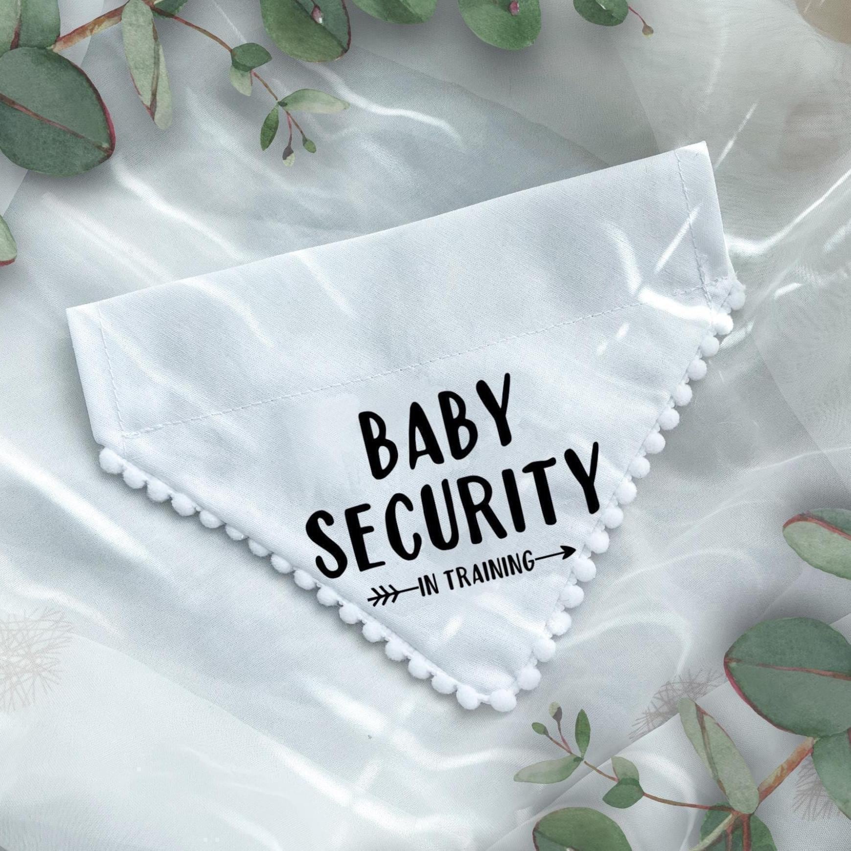 Baby Security in Training Dog Bandana, Baby Pregnancy Announcement, New Baby