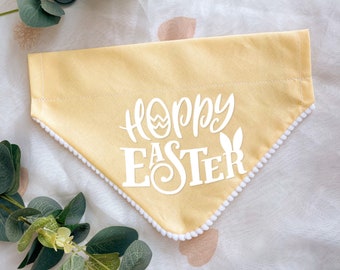 Happy Easter Dog Bandana | Pastel Dog Accessory, Cute Spring Dog Accessory, Dog Neckerchief