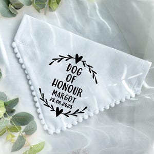 Custom Text Dog Bandana, Personalised Pet Accessory, Pet Announcement, Design Your Own 画像 4