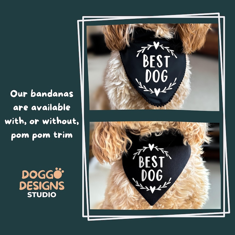 Wedding Dog Bandanas, Hen Do Dog Pet Accessory, Pet Wedding Outfit, Dog of Honour image 5
