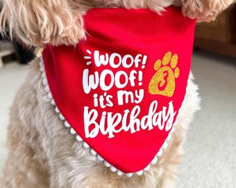 Hunde-Geburtstags-Bandana – Mit Aufdruck „It’s My Birthday“, Für Kleine Bis Große Hunde, Hellrosa