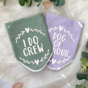 Wedding Dog Bandanas, Hen Do Dog Pet Accessory, Pet Wedding Outfit, Dog of Honour