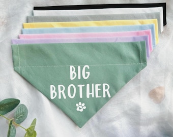 Big Brother Dog Bandana, Pregnancy Announcement, New Big Sister Brother Dog Accessory, New Baby Photoshoot, Custom Text