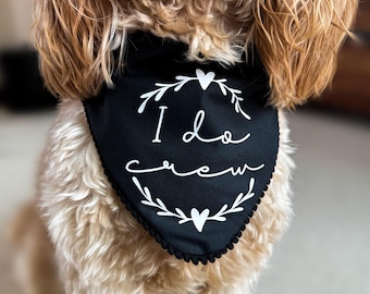 Pañuelo para perro de boda, perro de honor, equipo de "Sí, quiero", atuendo de boda para perros, accesorio para sesión de fotos de boda