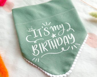 Bandana de cumpleaños para perro, accesorio de cumpleaños para mascota, bandana de collar deslizante