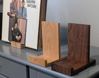 Rangement pour disques vinyles en bois pour 5 à 10 disques vinyles - Support d'album en cours de lecture