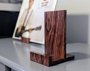 Support pour disque vinyle/présentoir LP/support d'album en cours de lecture/décor vinyle pour mélomane/rangement pour platine vinyle en bois