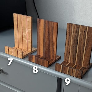 Vinylplatenhouder met patroon: LP-albumdisplay, vinylplatenstandaard/ eenvoudige, massief houten LP/CD-display afbeelding 6
