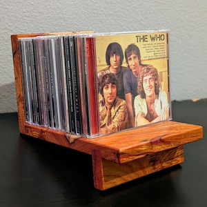 CD Holder - Up to 20 Cases - Artistic Display Stand - Simple Music Rack For Audiophiles - Canarywood Media Storage - CD Player Accessories