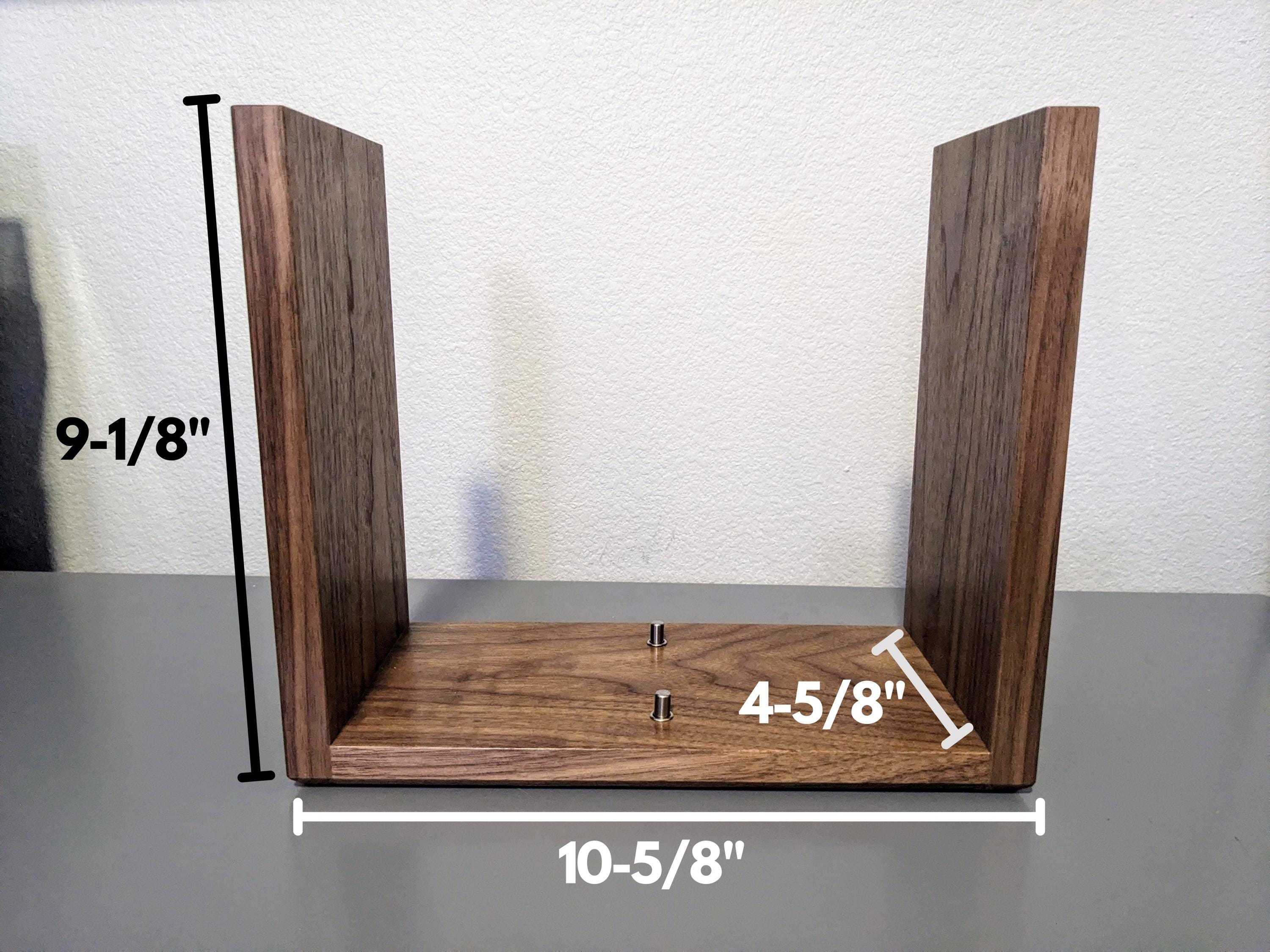 Porta Vinile In Legno Massello - Espositore Per LP E CD, Design Minimalista, Marrone - Foto 8