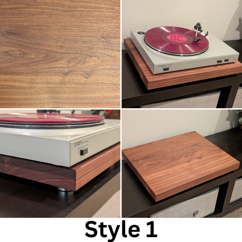 Record Player Riser Handmade Walnut Record Player Riser – Anti-vibration Turntable Stand - Etsy