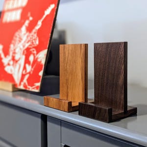 Now Playing Vinyl Record Stand - Handcrafted Album Display, LP Storage & Music Lover Decor, Wood Turntable Storage