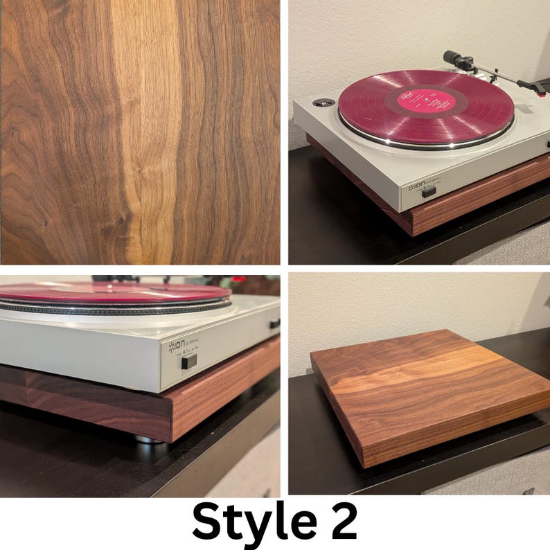 Record Player Riser Handmade Walnut Record Player Riser – Anti-vibration Turntable Stand - Etsy