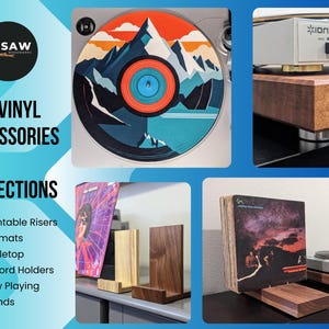 Pattern Vinyl Record Holder/ LP Album/cd Display /now Playing Stand ...