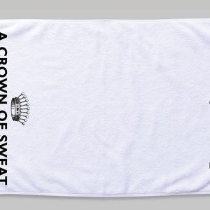 Crown of Sweat Sublimated Workout/Gym/Stationary Bike/Studio/Academy/Instructor Inspired Towels - Cycling