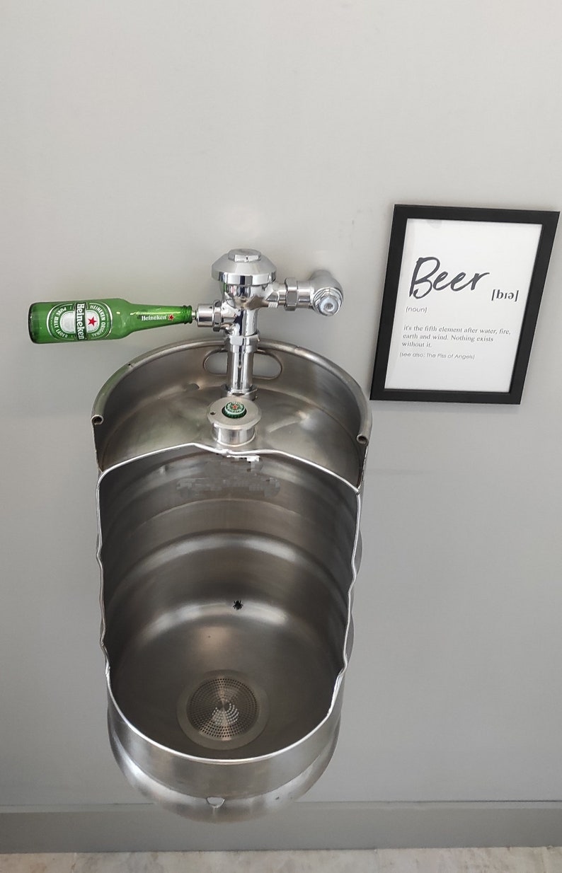 Beer Keg Urinal Complete Kit touchless Flushtrapdrain Etsy