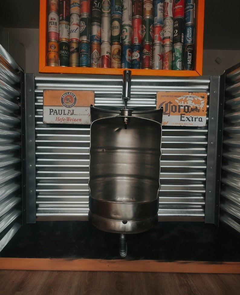 Beer Keg Urinal Complete Kit touchless Flushtrapdrain Etsy