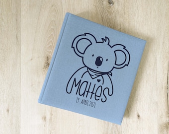 Personalisiertes Fotoalbum, Geschenk zur Geburt, personalisiertes Geschenk, Baby, Fotoalbum Koala, Junge, Geschenkidee