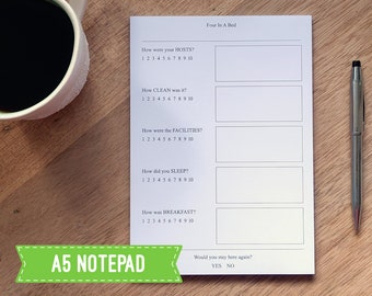 Four In A Bed Feedback Form Notepad
