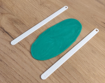Jeu de guides de profondeur en argile : outil de laminage en pâte polymère biodégradable