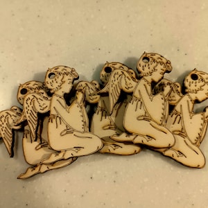 10 sagome angelo / 10 sagome grezze in legno /bomboniere/ decorazione comunione