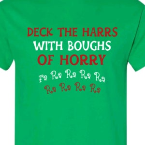 T-shirt grappig kerstverhaal: Deck The Harrs with Boughs of Horry