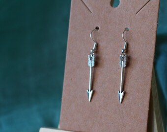 Arrow Pendant Earrings | Striking Statement | Unique Gift | Gothic Aesthetic | Dark Elegance Jewelry | Earrings