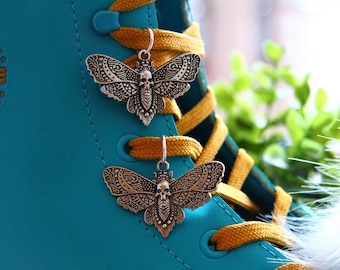 Skull Moth Pendant Shoe Charm | Shoe Accessories | Skate Accessories | Cute accessories | Gothic | Doc Martins |