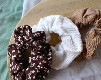 Hair Scrunchie | Elegant Hair Accessories | Cosy Cottagecore Hair Ties | Gifts For Her | Hair Care | Unique & Adorable | Feel Good | Neutral