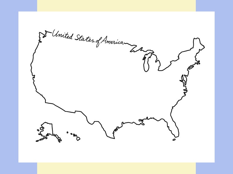 California Coloring Page Printable, State Map Packet, Travel Poster ...