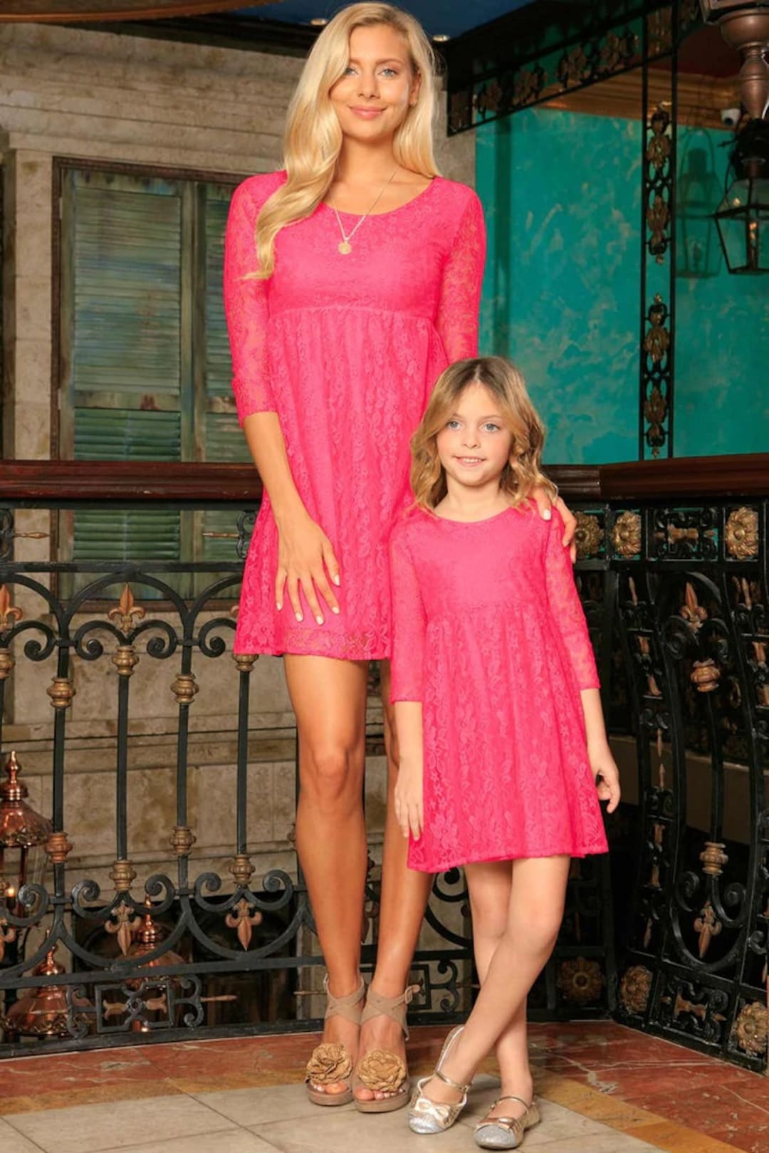 Easter Mommy and Me Dresses, Pink Mother Daughter Matching Dress ...