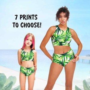 Matching Swimsuits Mom and Daughter, Mommy and Me Sporty Swimwear