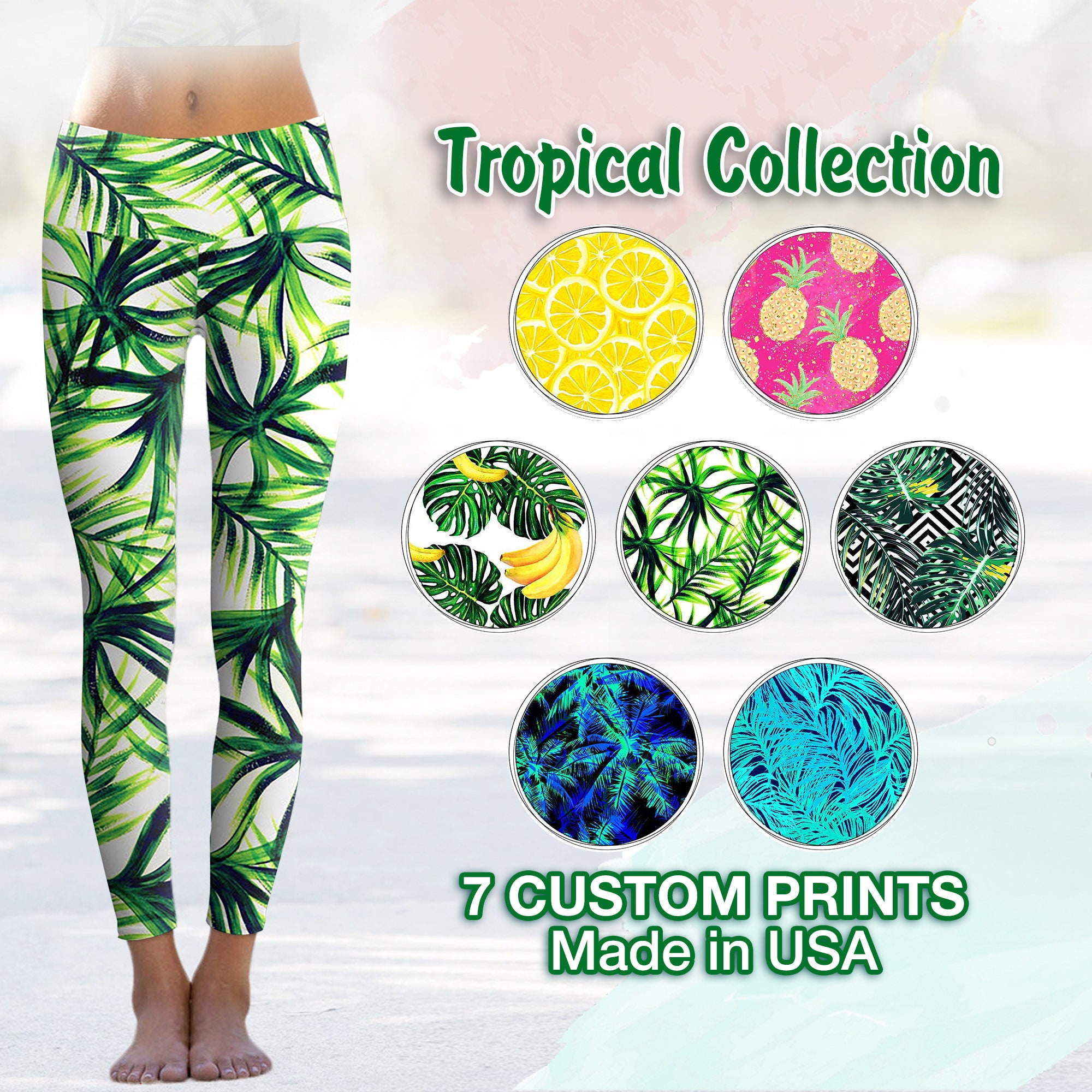 Tropical Print Pants - Etsy