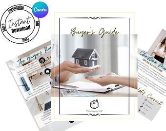 Real Estate Template/Home Buyer Guide/Real Estate Marketing/Canva Template